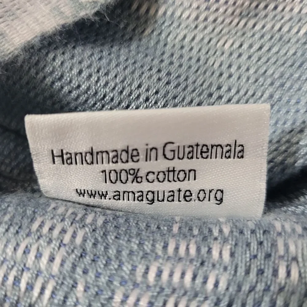 Pixan Light Blue Guatemalan Hand Woven Infinity Scarf